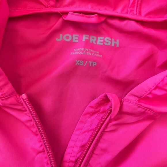JOE FRESH Hot Pink Lightweight Hooded Casual Spring Windbreaker XS - Picture 6 of 9